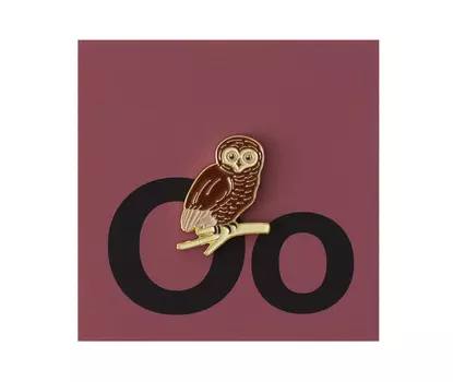 Значок металлический "Heart of Moscow" Сова