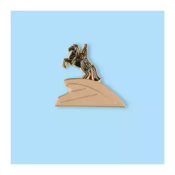 Значок металлический "Heart of Moscow" СПБ Медный всадник