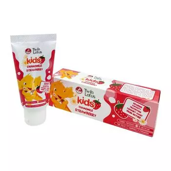 Детская зубная паста Клубника и ромашка (toothpaste) Twin Lotus | Твин Лотус 50г