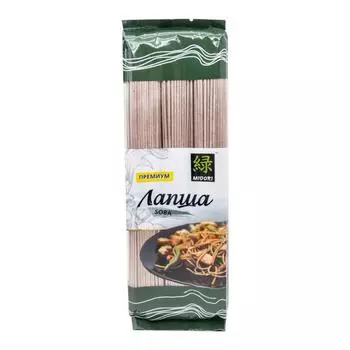 Лапша Соба премиум (soba noodles) Midori | Мидори 300г