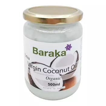 Органическое кокосовое масло (organic coconut oil) в стеклянной банке Baraka | Барака 500мл