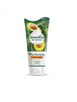 Скраб для кожи лица увлажняющий DermoViva Skin Superfood Avocado Moisturizing Face Scrub 150g