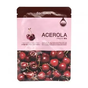 Тканевая маска для лица с экстрактом ацеролы (Visible difference mask sheet acerola) Farm Stay | Фарм Стэй 23мл