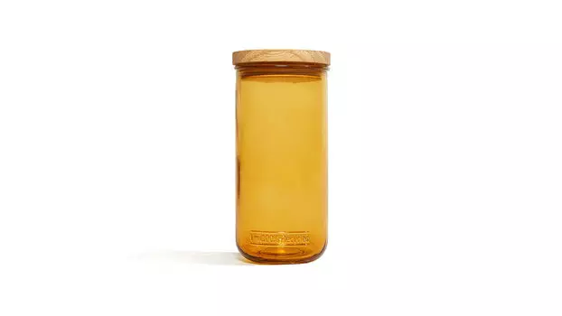 Банка с крышкой Madera, цвет желто-золотой