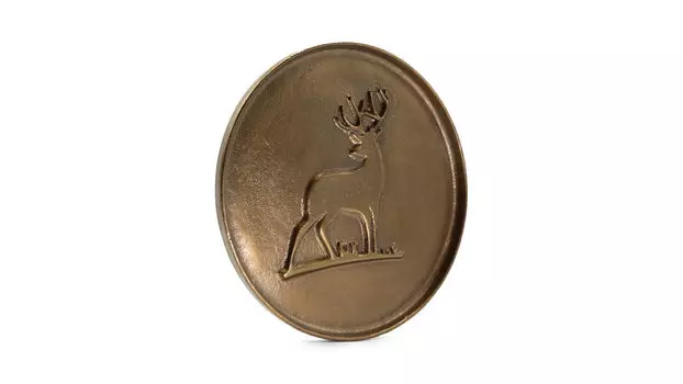 Блюдо сервировочное Олень new, цвет антикварное золото