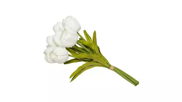 Букет искусственный Тюльпан 35 см, цвет белый