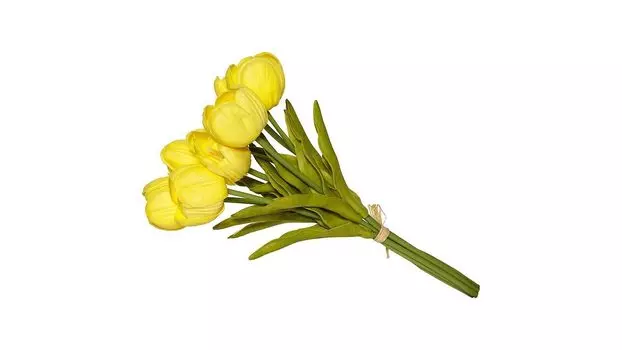 Букет искусственный Тюльпан 35 см, цвет желтый