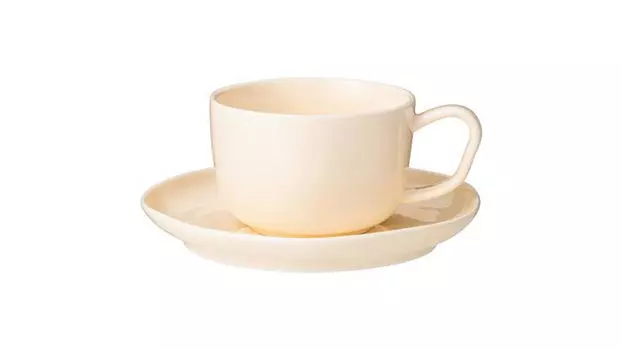 Чайная пара Trendy, цвет кремовый