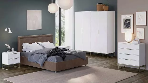 Cпальня Amur, цвет Белый премиум