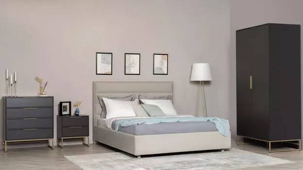 Cпальня Amur, цвет Черный графит