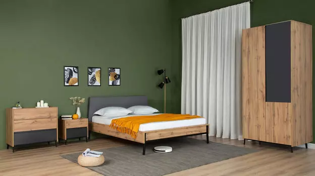 Cпальня Ileksa, цвет Дуб натюрель