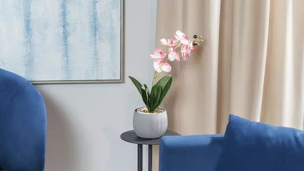 Цветок искусственный Орхидея 53 см цвет розовый