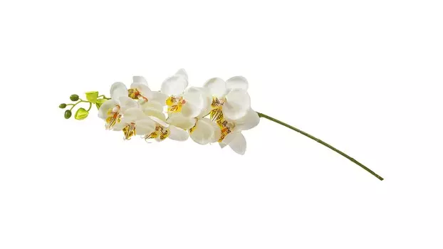 Цветок искусственный Орхидея Бабочка 78 см цвет белый