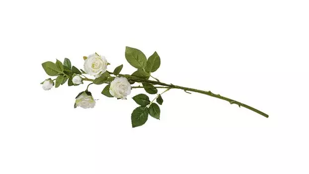 Цветок искусственный Роза Французская 62 см цвет белый