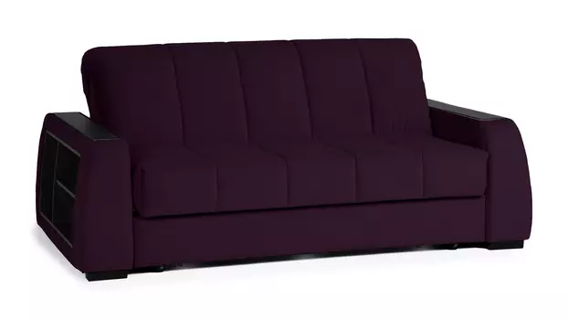 Прямой диван Domo Pro Sky velvet 07 c полками цвет Венге