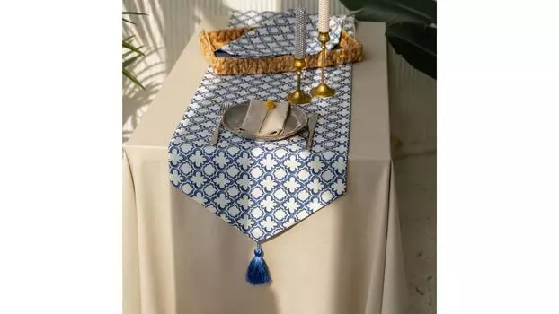 Дорожка сервировочная Askona Home Hindi 200 40 синий