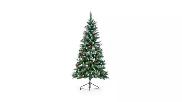 Ель искусственная с шишками и ягодами Лесная красавица 160 см