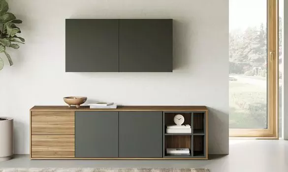 Гостиная Avocado, цвет Базальт, Дуб Натюрель