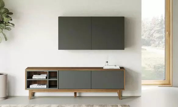 Гостиная Avocado, цвет Базальт, Дуб Натюрель