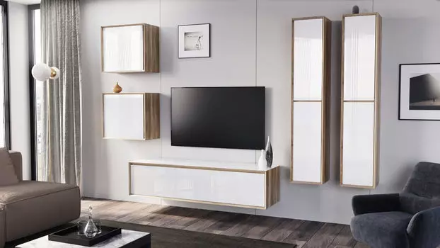 Гостиная Glass, цвет Дуб Белый