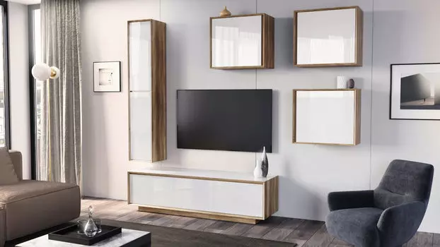 Гостиная Glass, цвет Дуб Белый