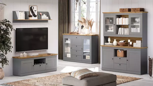 Гостиная Justin, цвет Серый Шифер Дуб Натюрель