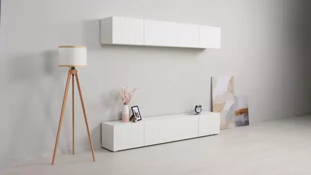 Гостиная Nerl, цвет белый белый матовый