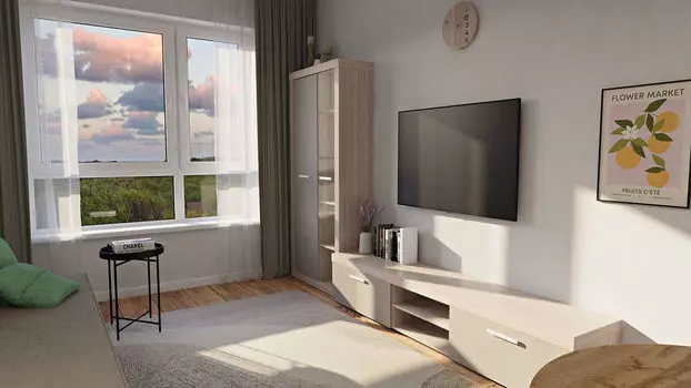 Гостиная светлая