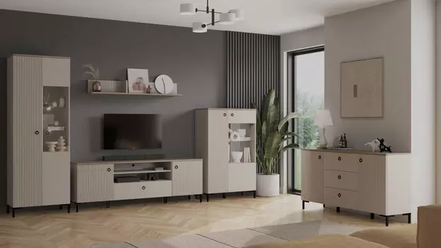 Гостиная Zima, Дуб сильверджек ореховый Глиняный серый