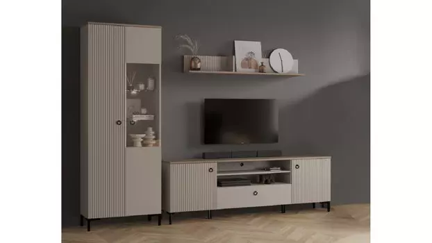 Гостиная Zima, Дуб сильверджек ореховый Глиняный серый