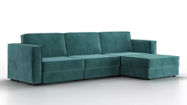 Угловой модульный диван Hero 4-секционный с подлокотниками Casanova seawave