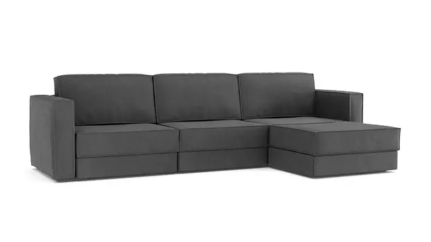 Угловой модульный диван Hero 4-секционный с подлокотниками Sky velvet 16