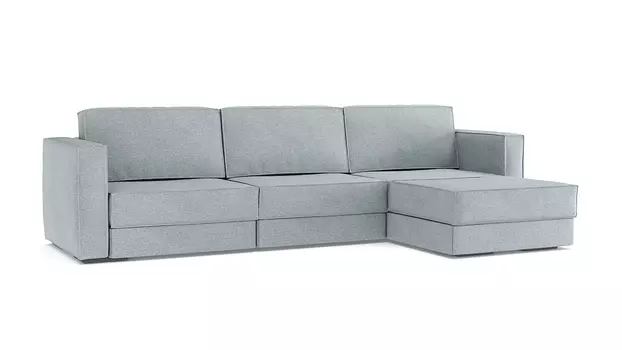 Угловой модульный диван Hero 4-секционный с подлокотниками Arbus Arctic Blue