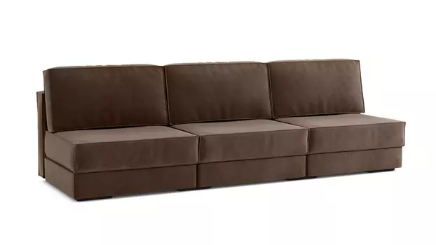 Модульный диван Hero 3-секционный без подлокотников Casanova chocolate