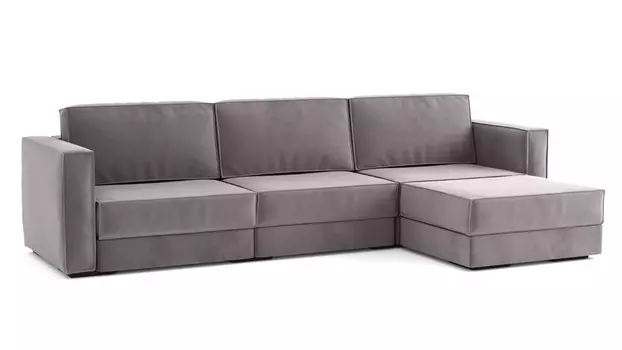 Угловой модульный диван Hero 4-секционный с подлокотниками Casanova lilac