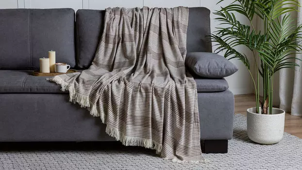 Хлопковое покрывало All Natural, цвет бежевый