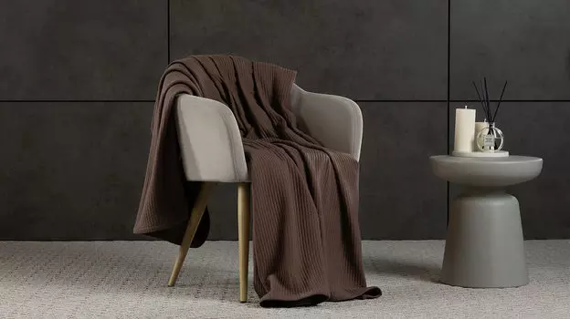 Хлопковое покрывало Soft Cotton, цвет брауни