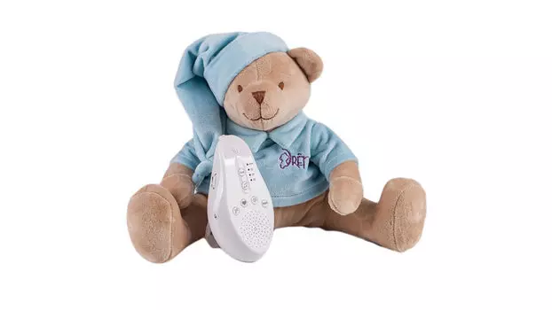 Игрушка с белым и розовым шумом Мишка DrЁma, цвет голубой