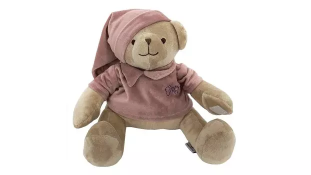 Игрушка с белым и розовым шумом Мишка DrЁma, цвет пудра