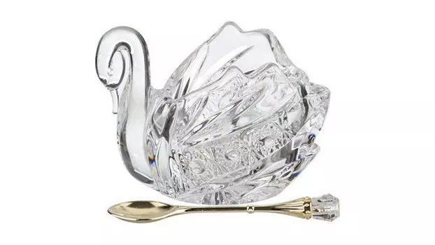 Икорница с ложкой Muza Crystal