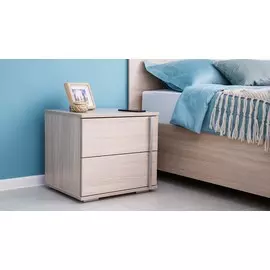 Тумба прикроватная Innovo Qi с беспроводной зарядкой, цвет Ясень