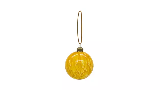 Ёлочная игрушка Glaze 8 янтарный