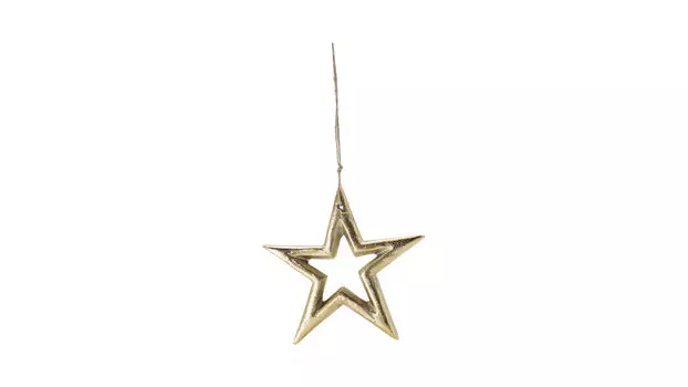 Ёлочная игрушка Звезда маленькая 12 золото