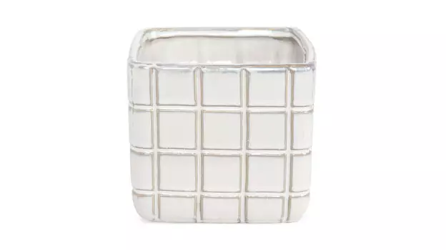 Кашпо для цветов Mosaics, цвет белый