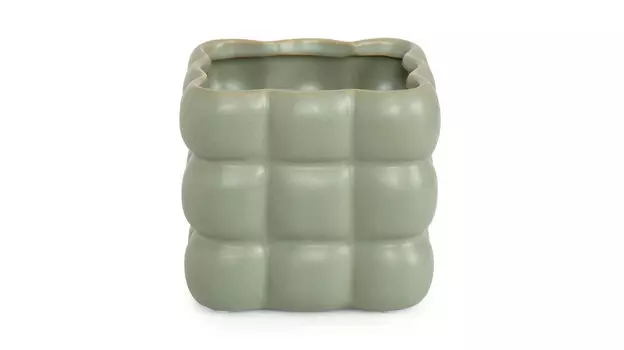 Кашпо для цветов Rubiks, цвет зеленый