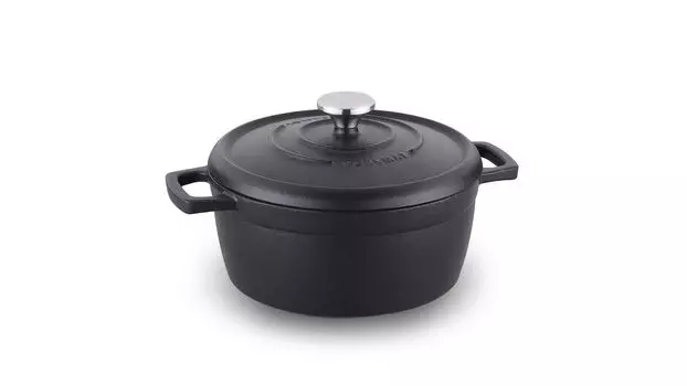 Кастрюля Casta, чугун черный