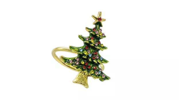 Кольцо для салфеток 2 шт. Елка Fairy, цвет Зеленый