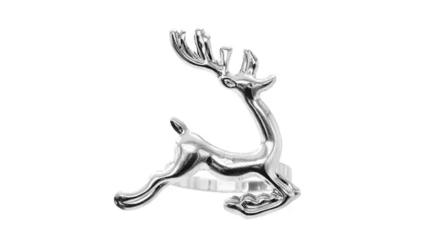 Кольцо для салфеток 2 шт. Олень Fairy, цвет Серебряный