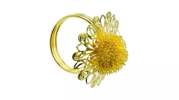 Кольцо для салфеток 2 шт. Ромашка Shiny, цвет желтый