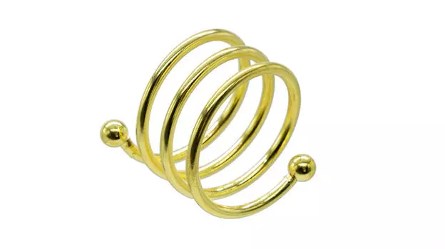 Кольцо для салфеток 2 шт. Спираль Shiny, цвет Золотой